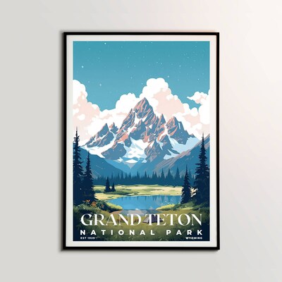 Grand Teton National Park Poster, Travel Art, Office Poster, Home Decor | S3 - image2